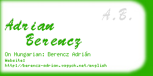 adrian berencz business card